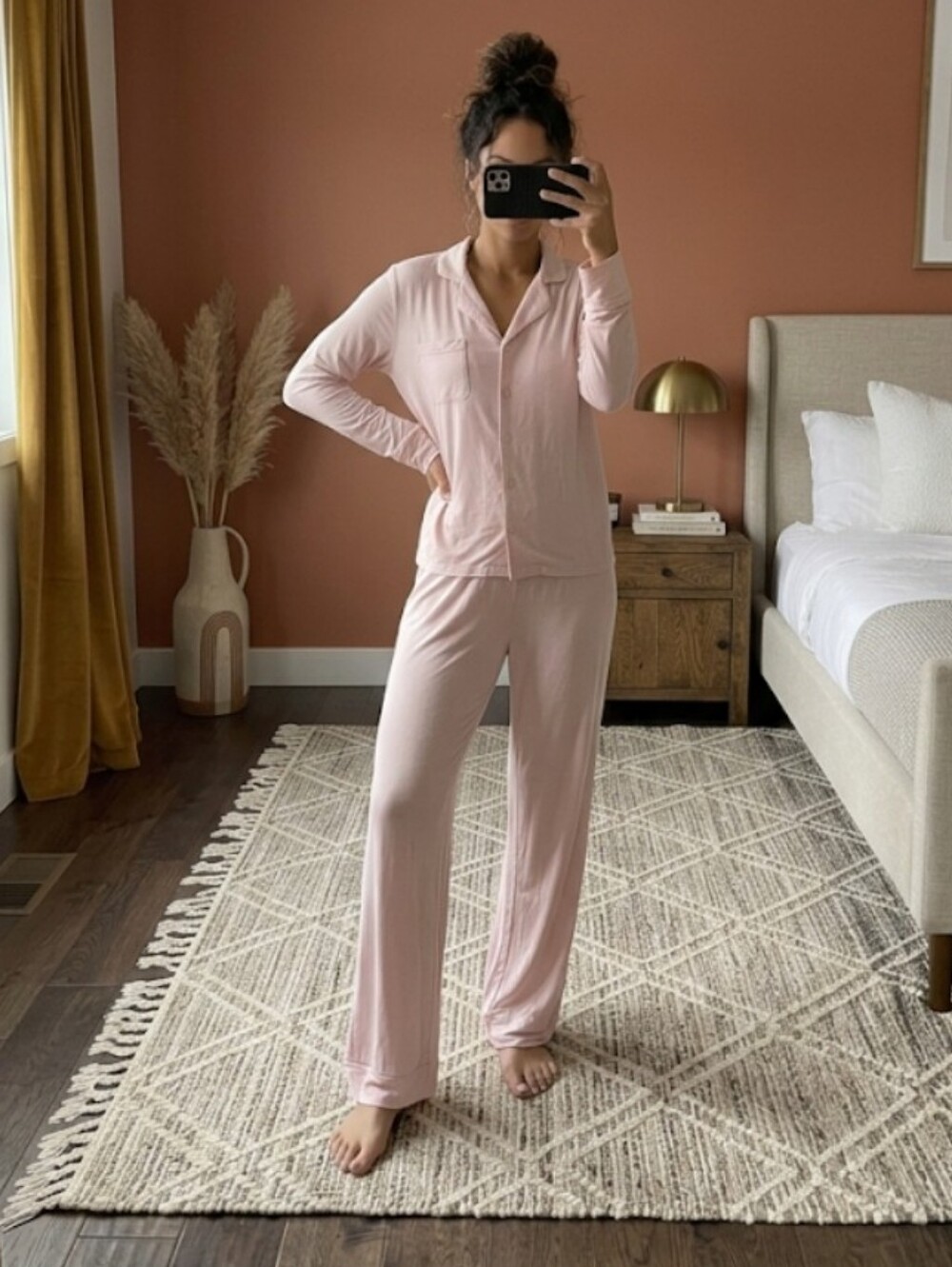 NWT SKIMS Soft Lounge Sleep Set Bloom Pink Modal Pajamas Large L